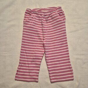 Jojo Maman Bébé girls girls size 4-5 years pink & white striped cropped pants